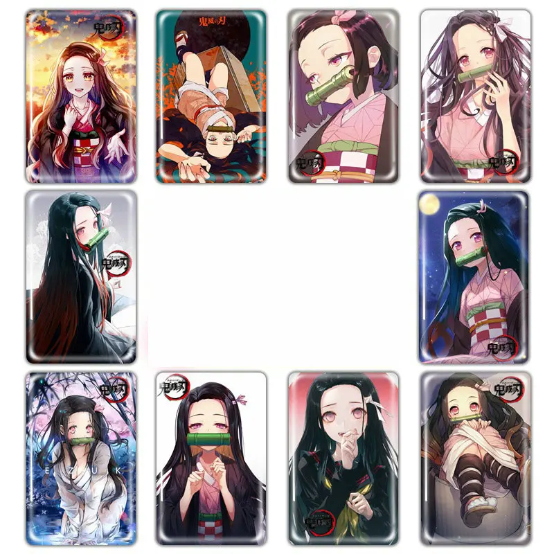 Набор стикеров с героями аниме «Demon Slayer Kimetsu no Yaiba» для самостоятельной сборки водонепроницаемых карт, классические детские наклейки s, игрушки для детей, 100 шт