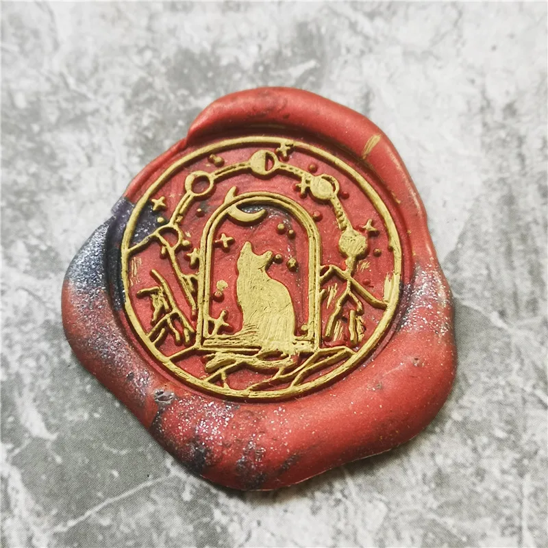 Звездная ночь кошка &quotЗвездное небо&quot волшебный кот Фотофон в ретро стиле с