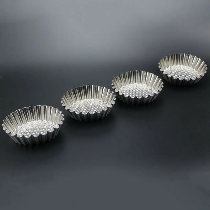 

20PCS/set Egg Tart Molds Mini Stainless Steel Muffin Cups Tart Pans For Bakery DIY Non-stick Coating