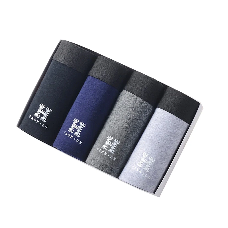  BURJOLINE шорты, набор из 4 шт. мужские трусы боксеры, трусы хлопок шорты боксеры антибактериальные летние дышащие штаны с принтом; Удобные B…