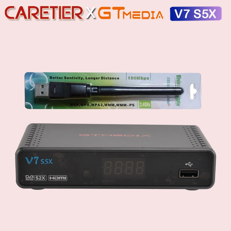 

[1-20 шт.] спутниковый ресивер Gtmedia V7S5X DVB-S/S2/S2X Full HD 1080P USB WIFI онлайн фильм Youtube телеприставка Быстрая доставка