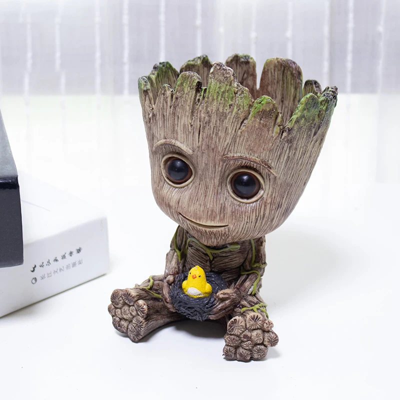 Baby Groot Flowerpot Action Figures Home Decoration Cute Model The Galaxy Groot Doll Toy Flower Pot Drops Cute