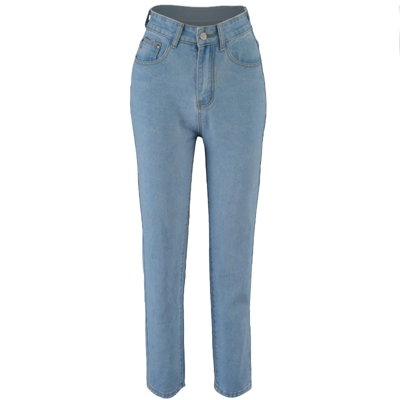 

Shestyle 2020 Autumn Jeans Women Fashion Lace Up Plus Size Pencil Pants New Arrivals Pockets Slim Blue Denim Trousers Streetwear