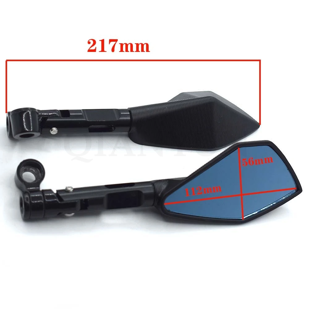 Универсальное зеркало заднего вида с ЧПУ из алюминиевого сплава синим стеклом