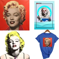 sexy marilyn monroe patches on clothes iron on transfers for clothing thermoadhesive patches thermal stickers diy fusible patch
