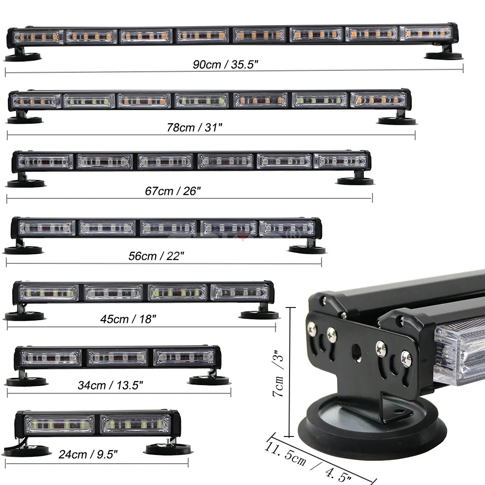 16 64LED двухсторонний рабочий светильник полицейский маячок предупреждающий