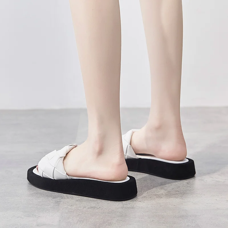 Женские шлепанцы летние на платформе 5 см Домашние уличные Вьетнамки Босоножки