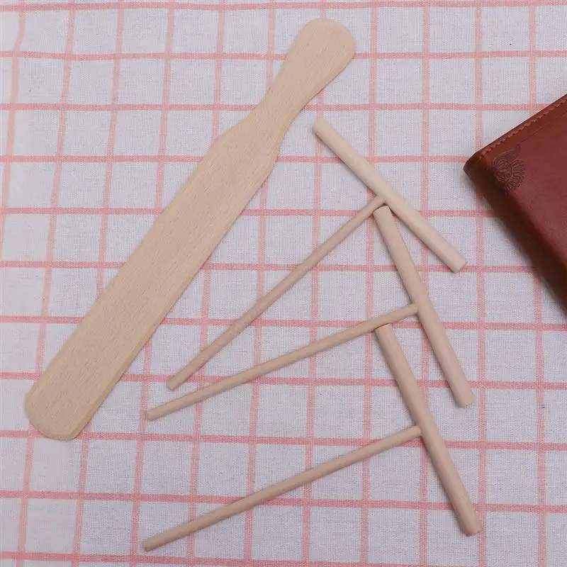Приготовление блинов Utensils T образная деревянная лопатка для крепирования и