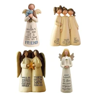 friendship angel statue hand painted memorable blessing sculpted celebrating friendship figurine for desktop ornament collectio