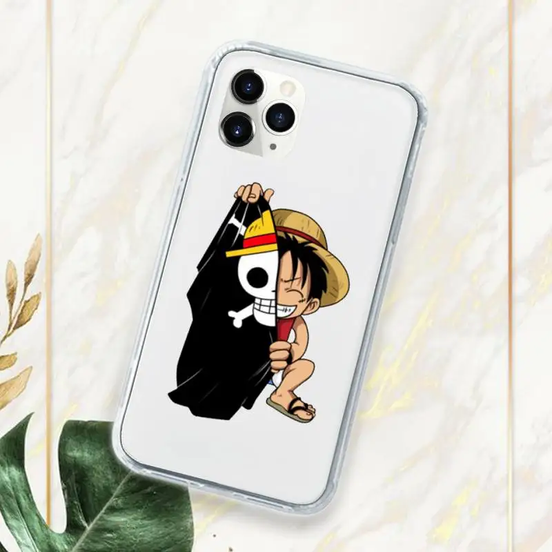 

Anime One Piece Phone Case Transparent for iPhone 11 12 mini pro XS MAX 7 8 6 6S Plus X 5S SE 2020 XR