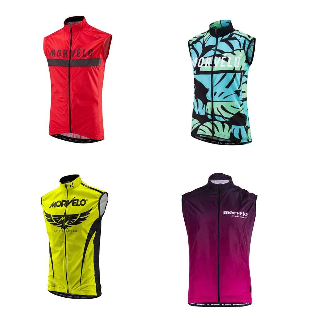 

Morvelo Men Windproof Cycling Vest Lightweight Mtb Bike Jacket Ciclismo Outdoor Sports Quick-drying Sleeveless Cycling Jersey
