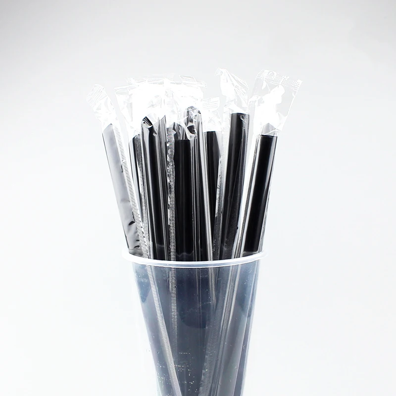 100 шт./лот соломинки для молока кофе чая напитков индивидуально обернутые