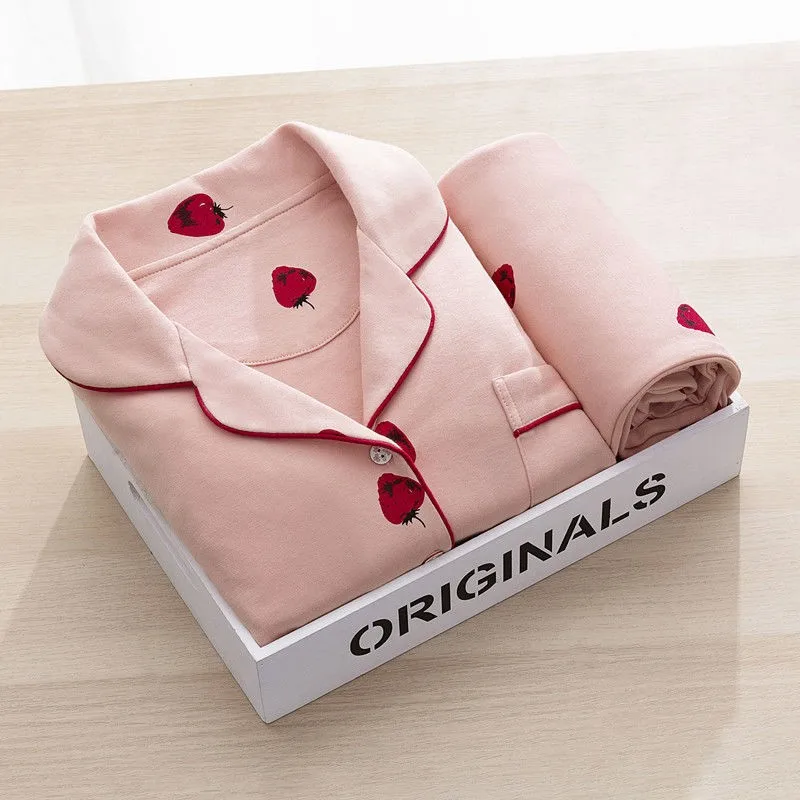 

Комплект пижамный Женский, из 2 предметов, с принтом, рубашка и штаны, мягкая, осень 2021