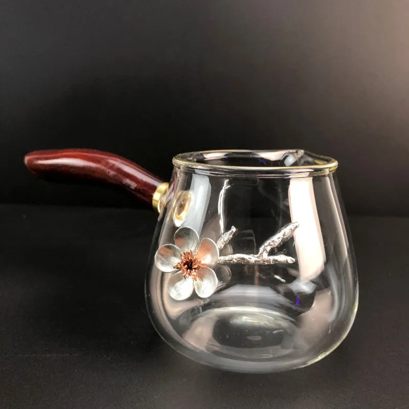 260 мл оловянный декоративный стеклянный чайник кунг-фу ручная работа маленький с
