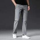 Брюки TFETTERS Мужские дышащие полной длины, повседневные свободные прямые штаны со шнуровкой, деловые штаны для работы, лето 2021