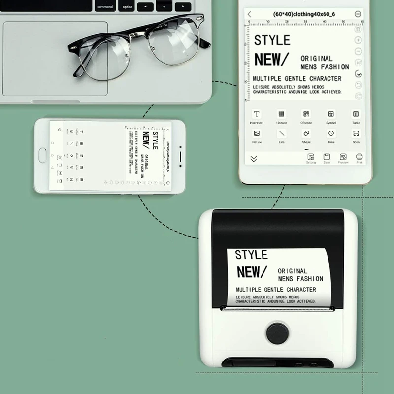 

M200 Label Maker,Portable Bluetooth Thermal Label Printer for Labelin, Barcode, Jewelry, Clothing, Retail