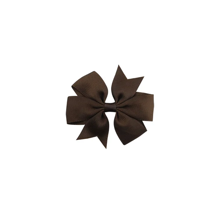 a02 Brown Корсажная лента бант с заколкой для волос женская шпилька дешевые головные уборы для детей 40 цветов 1801ZYAA1715 - Цвет: a02 Brown