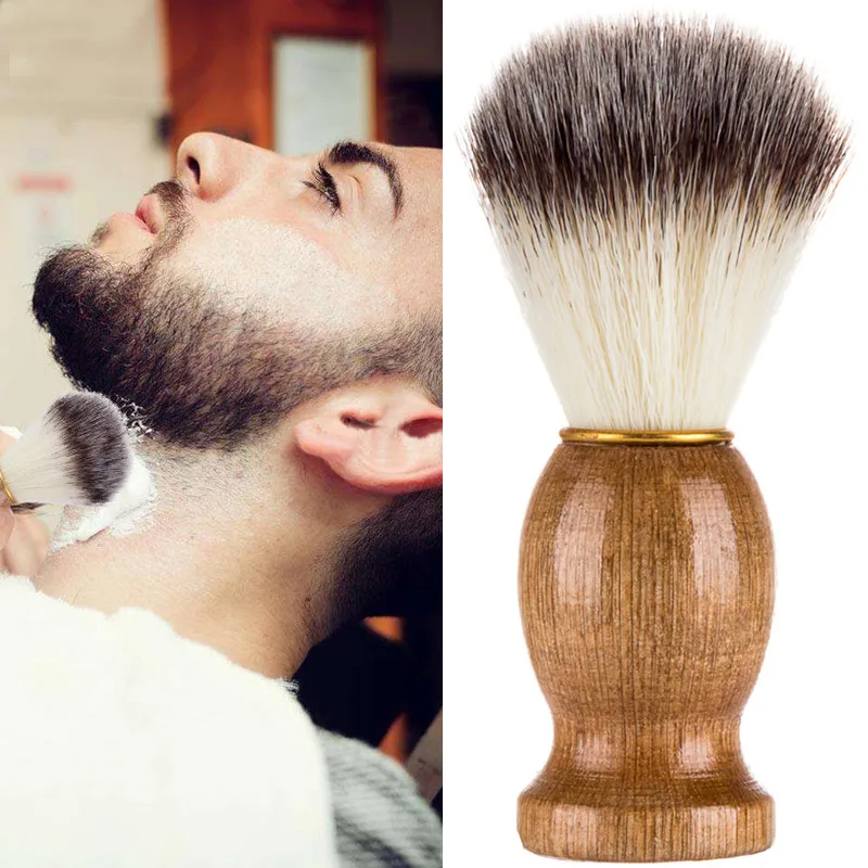 Нейлоновая Мужская щетка для бритья бороды прибор очистки лица и бритвенная с