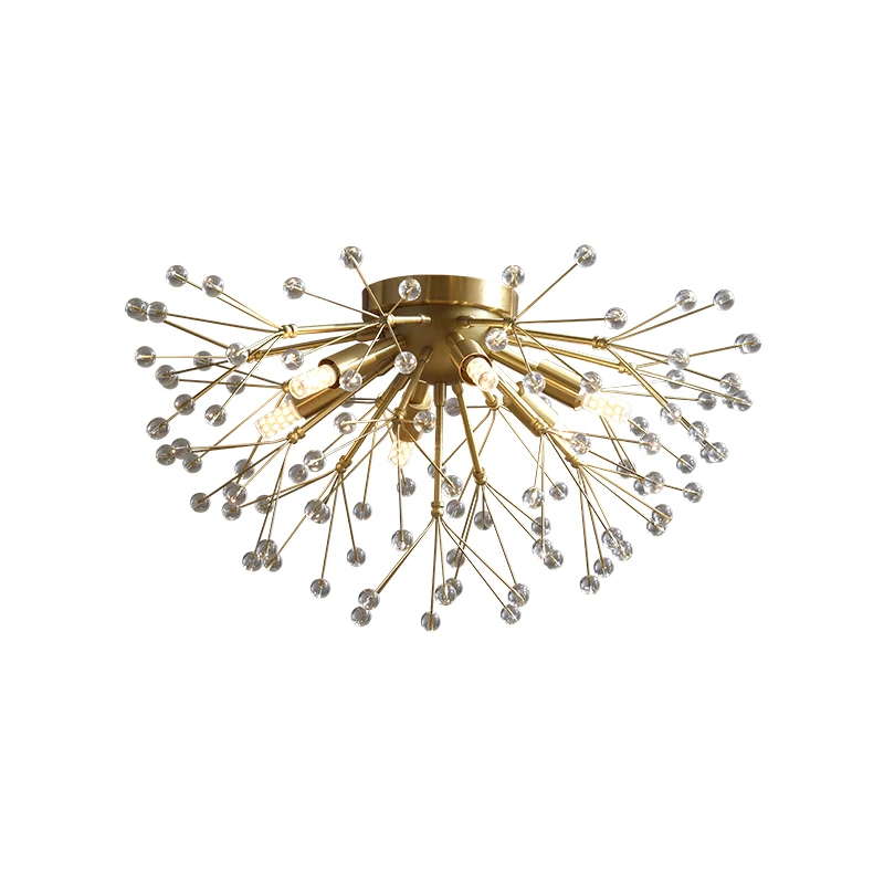 

Modern LED Crystal Ceiling Light Dandelion Art Indoor Lighting Bar Living Room Dining Room Lights Nordic Ceiling Light