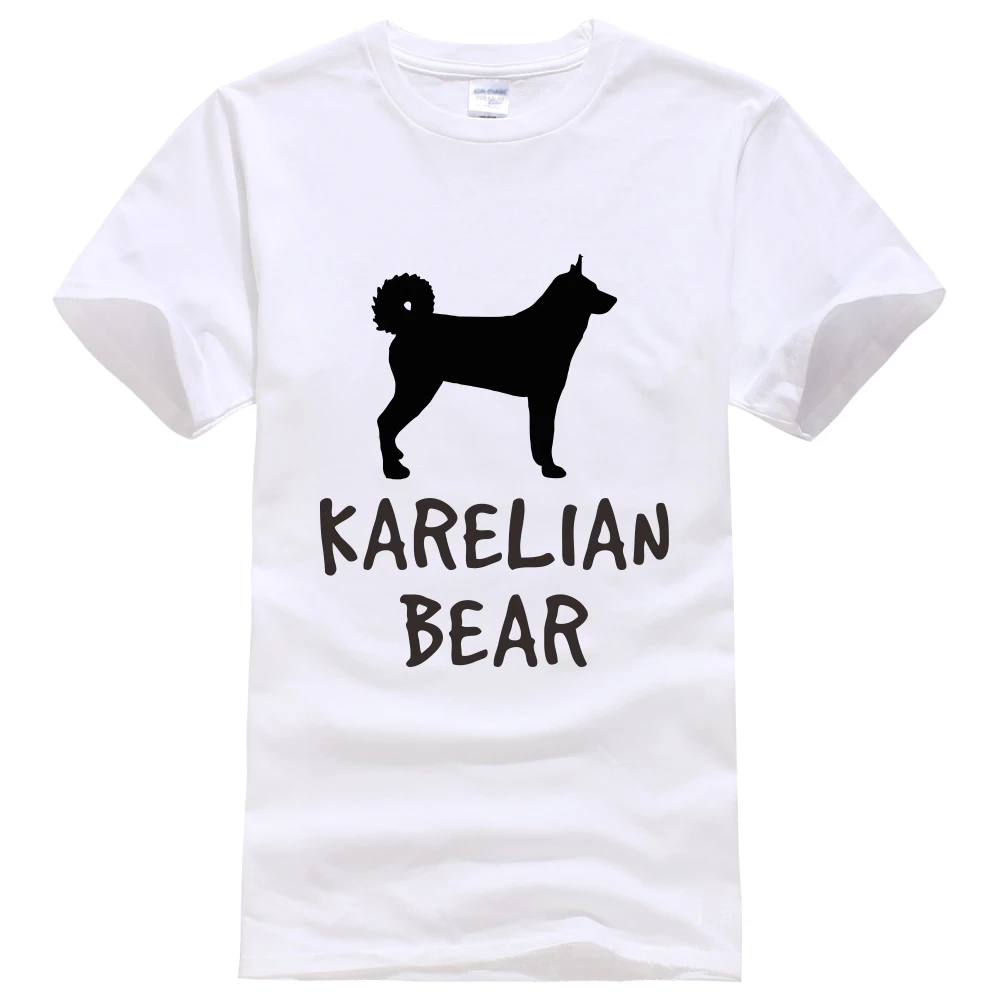 Karelian медведь собака любимый владелец футболка унисекс мода женщины мужчины