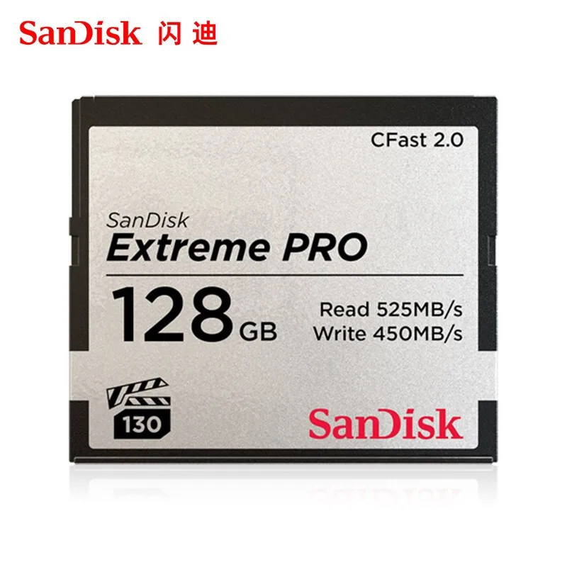Sandisk Extreme Pro CF карт CFAST2.0 525 МБ/с. VPG130 FullHD 4K VideoFor Canon 3D Mark2 1DX2 XC15 XC10 C700 карты 64GB128GB 256 ГБ