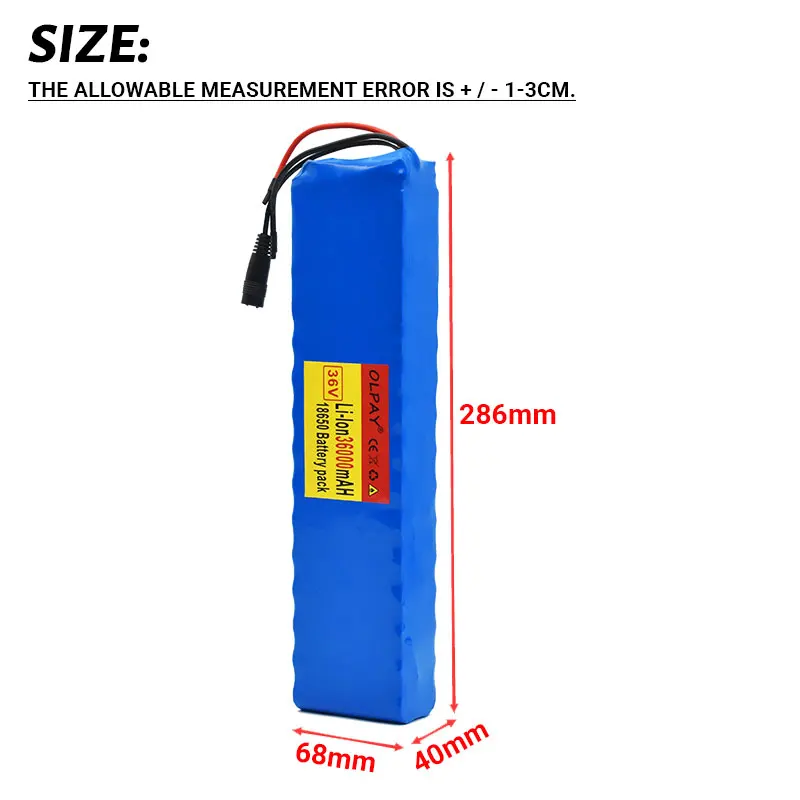 NEW 36V 36Ah Battery Ebike Pack 18650 Li-Ion Batteries 500W for High Power Electric Scooter Motorcycle Scooter+Charger | Электроника