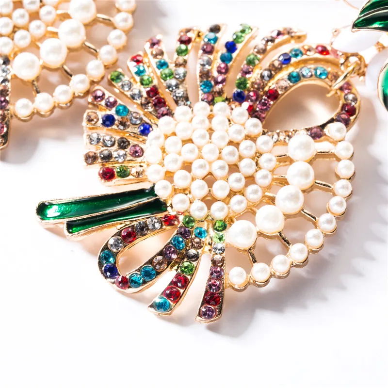 Цветок акриловые серьги Za эпоксидные богемные сплавы Bling Длинные женские серьги элегантные стильные вечерние уличные женские дикие подарок