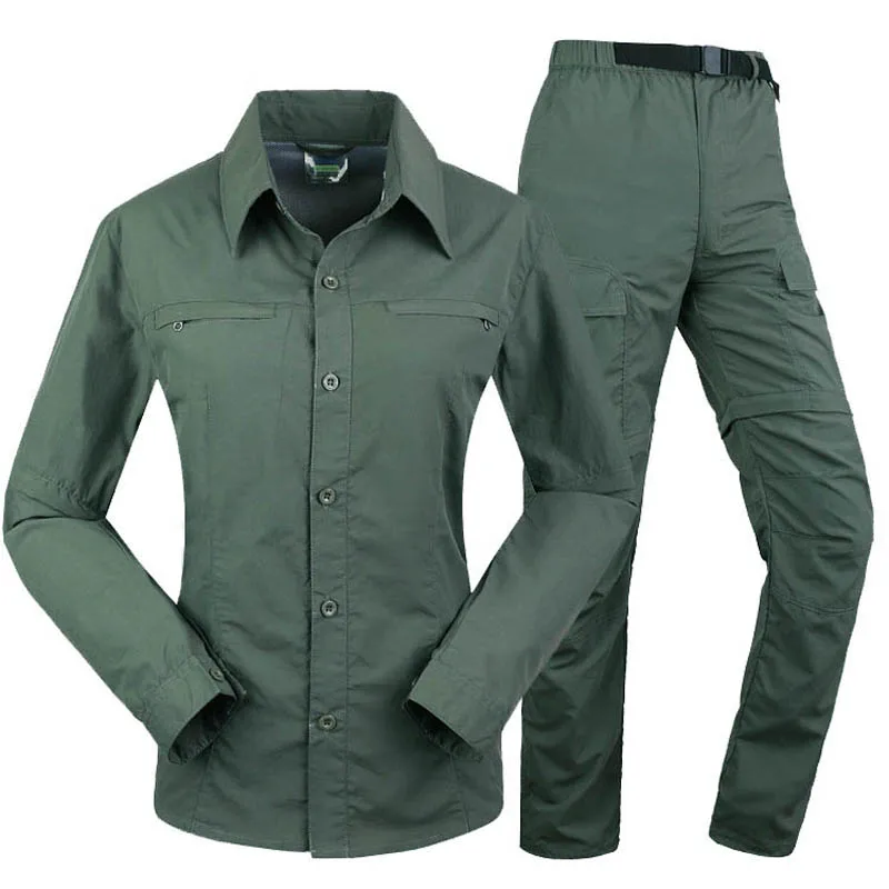 Уличные съемные походные рубашки и Походные штаны женские летние быстросохнущие