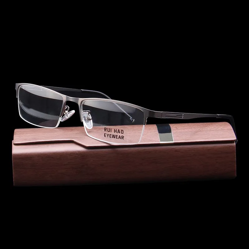 

Stainless Steel Alloy Eyeglasses Frame Unisex Leisure Glasses Frame Super Light Half Rimless Optical Spectacles