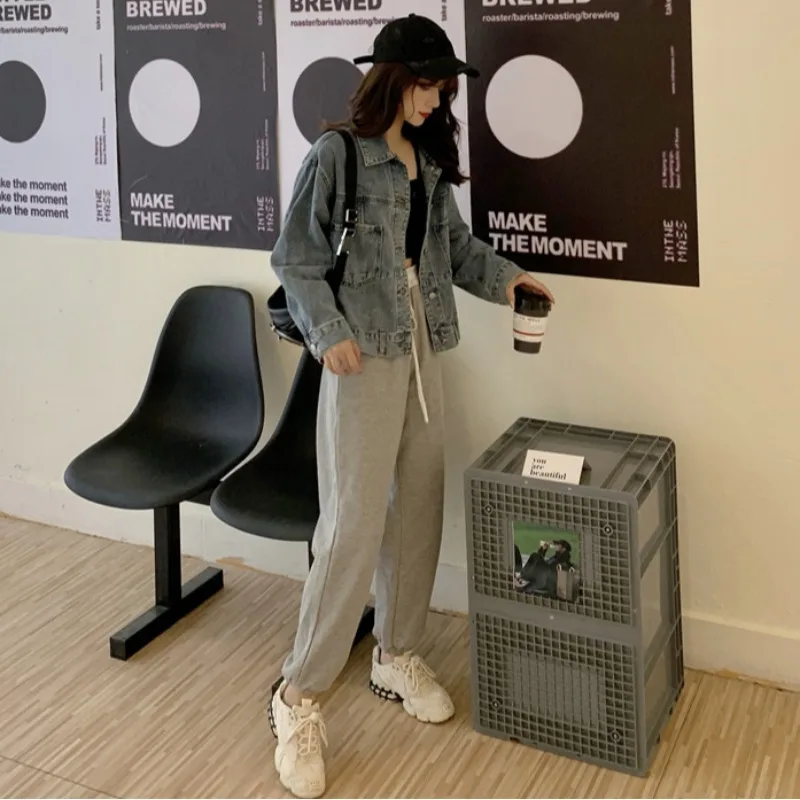 

Denim Jacket for Women 2021 New Spring Student Small Short Polo Collar Jacket Top Internet Celebrity Ins