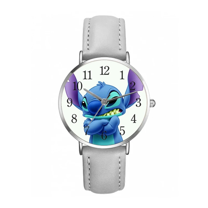 Новые модные женские кварцевые часы Blue Stitch Zegark с мультяшным рисунком|Женские