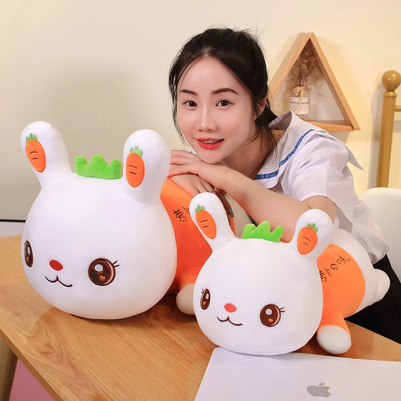 

50-80CM cute lapin big-eyed rabbit radish rabbit plush stuffed toy home decoration ornaments animal crossing doll pillow bed gif