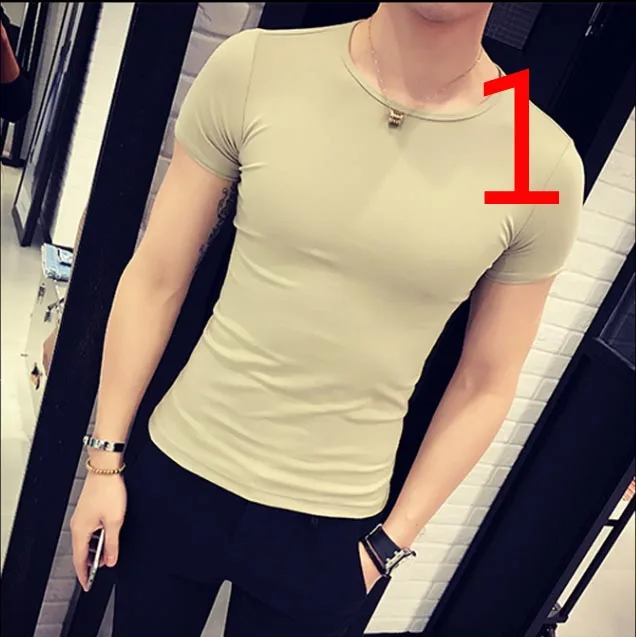 

Футболка мужская с коротким рукавом, белый трендовый топ в Корейском стиле, лето 2020