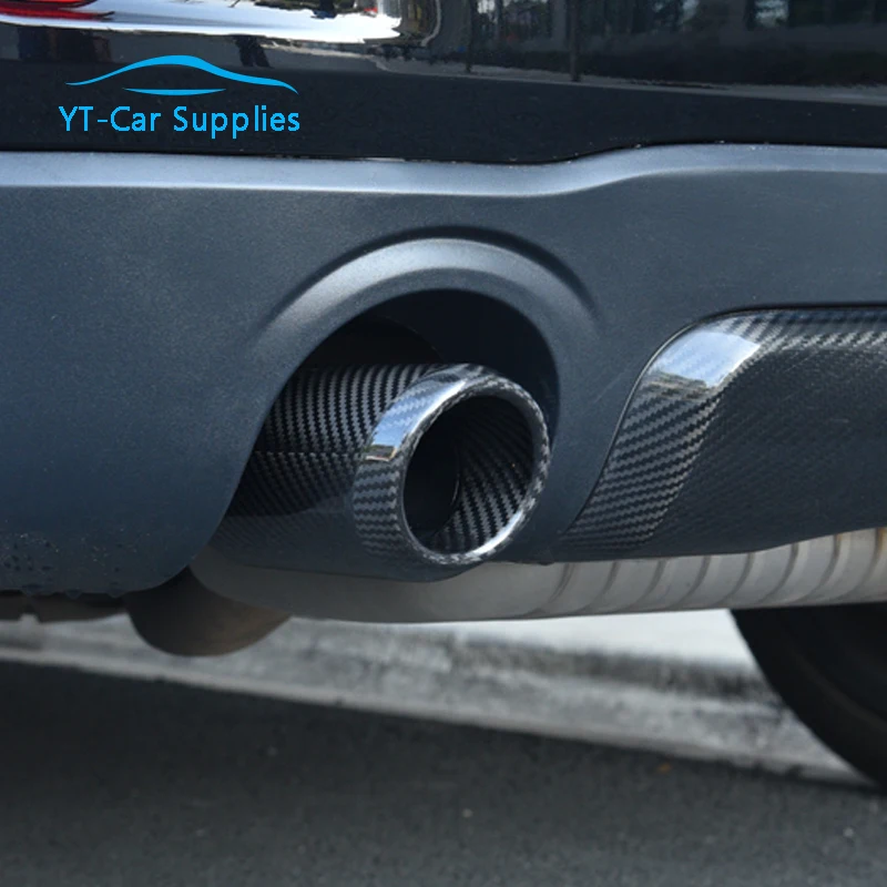 

For MINI COOPER F54 F55 F56 F57 F60 Car carbon fiber exhaust pipe decoration 85mm diameter Tail Muffler Car styling Modification