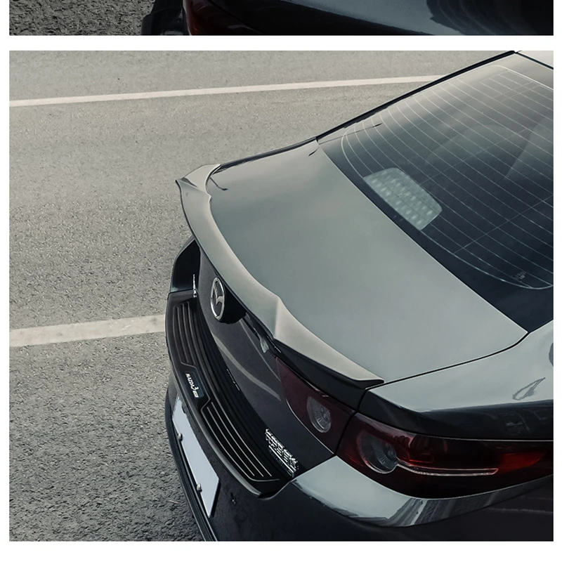 

Задний спойлер для Mazda 3 Axela, Неокрашенный задний спойлер из АБС-пластика 2020 + крышка багажника, Стайлинг автомобиля