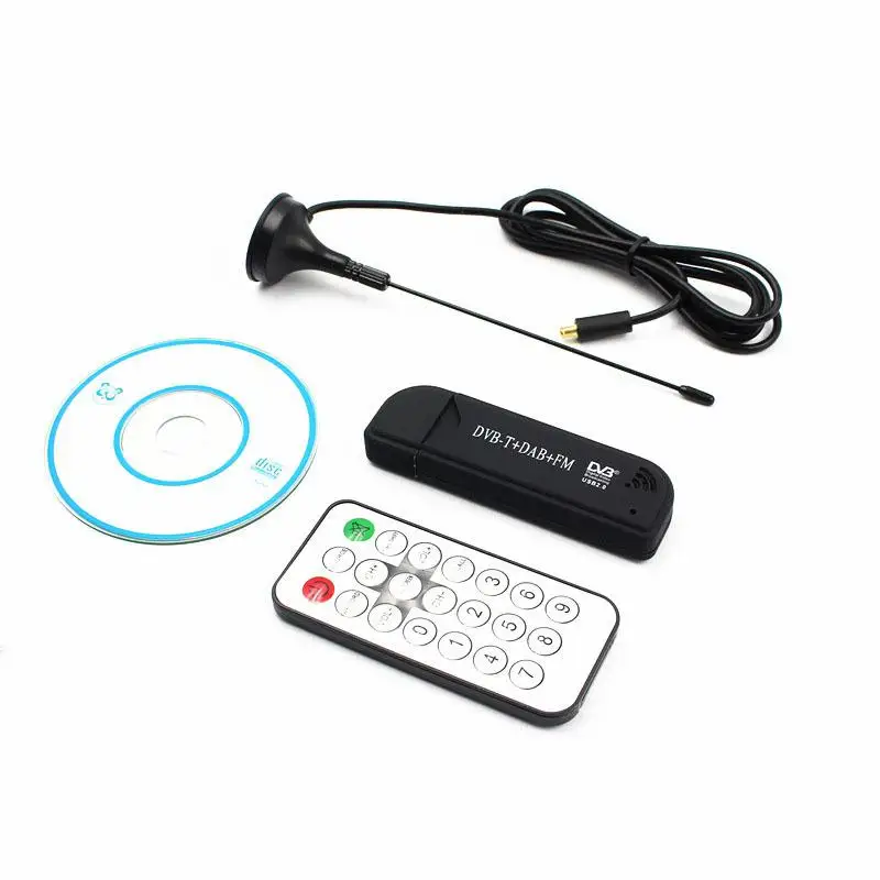 USB 2 0 FM DAB DVB-T RTL2832U R820T2 цифровой ТВ-тюнер пульт дистанционного управления