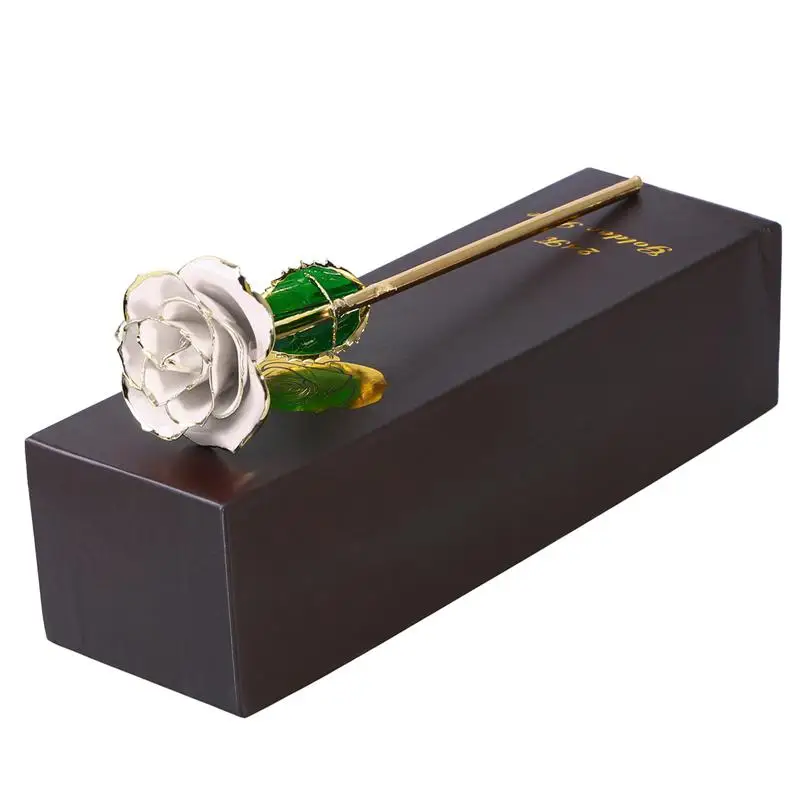 

Blooming Lacquered 24K Gold Roses Plated Real Rose Birthday Valentine's Day Anniversary Gift with Souvenir Bag