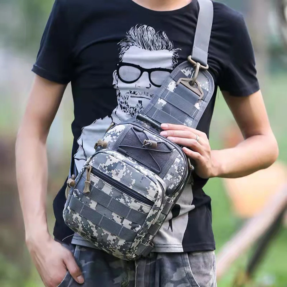 

Military Tactical Backpack Outdoor Hiking Camping Shoulder Bag Hunting Daypack Fishing Molle Army Trekking Chest Sling Bag