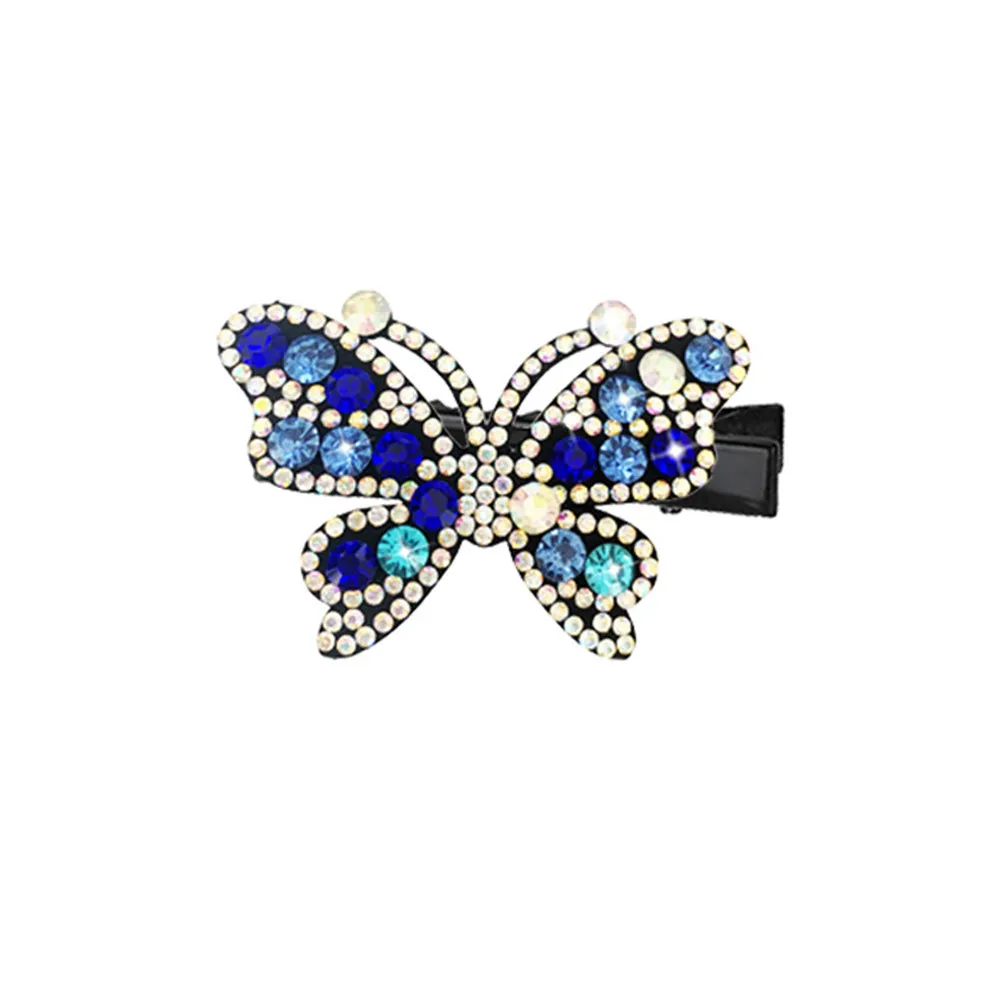 

Rhinestone Bow Knot Duck Mouth Edge Girls Hair Clips Female Alloy Butterfly Hairpin Headdress Barrette Accessory For Women Girls