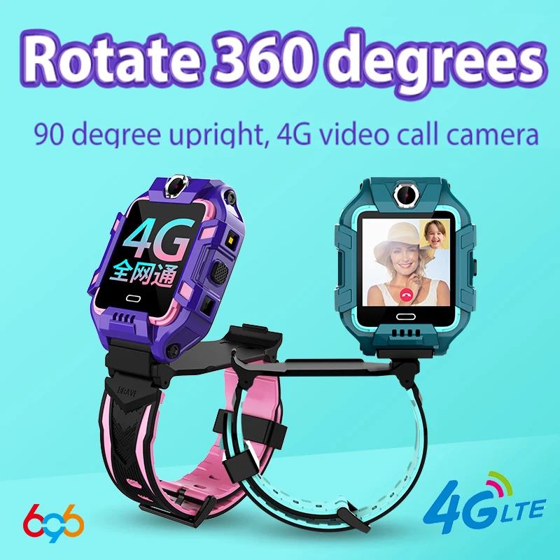 Детские Смарт часы Y99A 696 года 4G GPS WiFi LBS SIM карта двойная камера вращение на 360