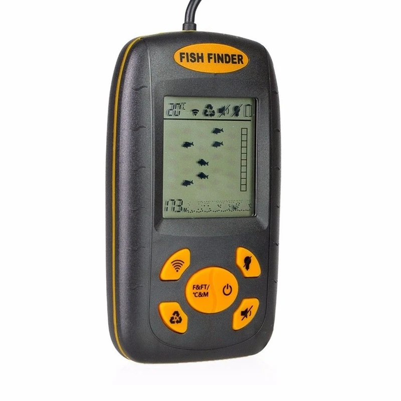 

2018 New Sonar Fish Finder Fishing Depth Sonar Sensor Alarm Transducer