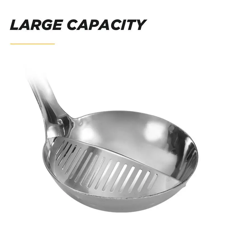 Pot Soup Spoon Colander 2 In 1 Hot Dinnerware Porridge With Filter Skimmer Kitchen Utensil Long Handle | Дом и сад