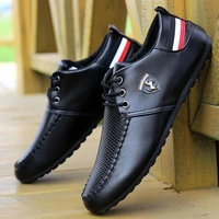 2021 breathable solid color slip men driving shoes spring and autumn new style breathable mens peas shoes the british sneakers