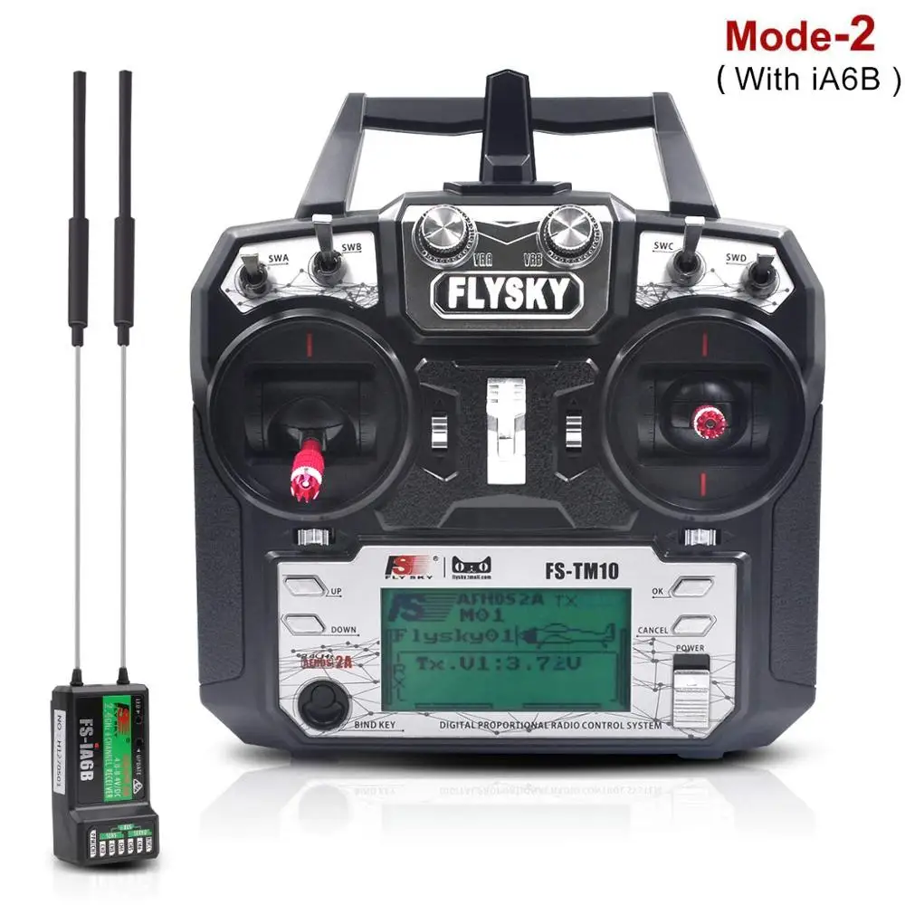 Контроллер передатчика Flysky TM10 FS 2 4G 10CH RC с приемником iA6B обновление i6X для