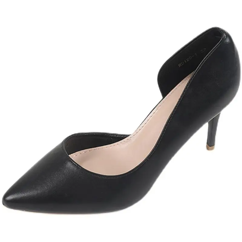 

2021 Gold Heels Comfortable High-Heeled Shoes Sexy Pump Work Dress Professional Sweet Slip On Pointed Wedge Shallow Mouth Sanda