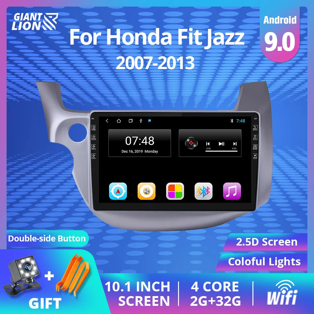 

2DIN Android 9.0 Car Radio For Honda Fit Jazz 2007-2013 Car Multimedia Headunit GPS Radio Stereo Gps Navigation 2DIN DVD Player