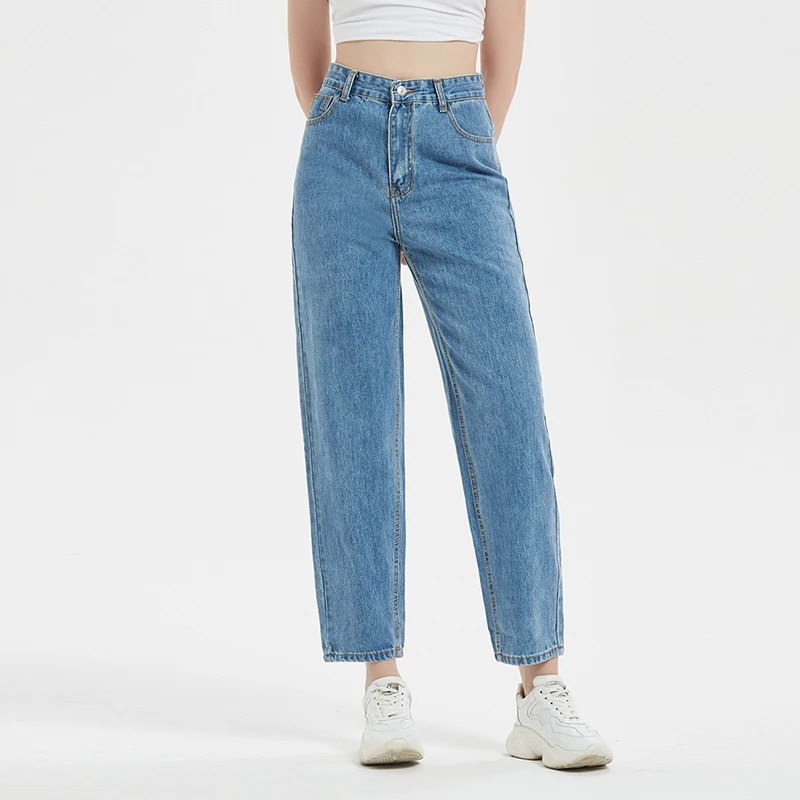

DenimColab Vintage High Waist Straight Pants Jeans Women Boyfriend Jeans Ladies Casual Loose Pants Solid Mom Jeans Denim Pants