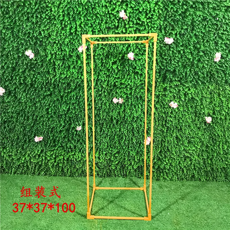 80cm 1 шт. металлический каркас для свадьбы, дорожный свинцовый стенд, Цветочная полка, стойки, геометрические декоративные реквизиты, Вечерние Декорации для сцены - Цвет: 80cm