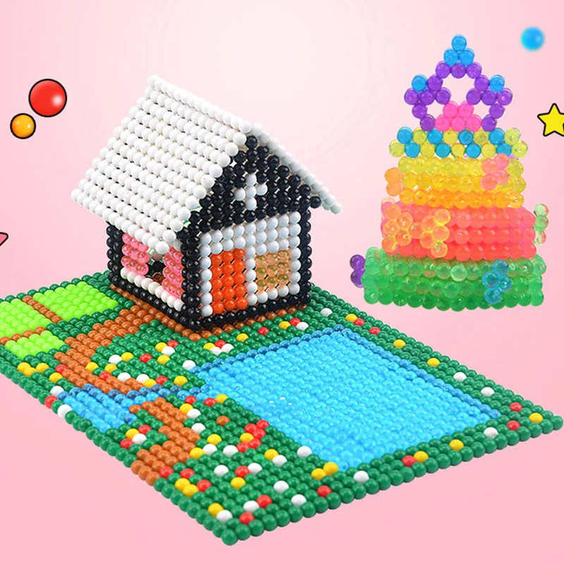 350 шт. водные бусины игрушки для детей Pegboard бусины для девочек diy подарок для творчества рукоделие орбиты мелкая моторика Новинка