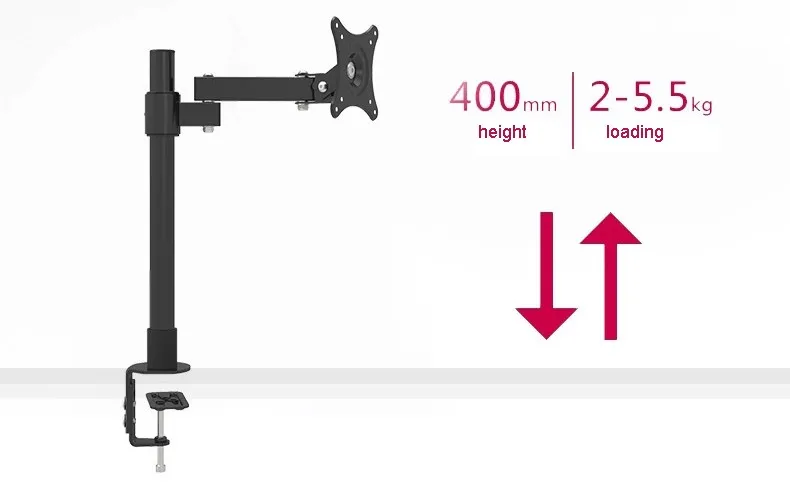 ЖК дисплей ТВ крепление настольная подставка для монитора зажимное выдвижной